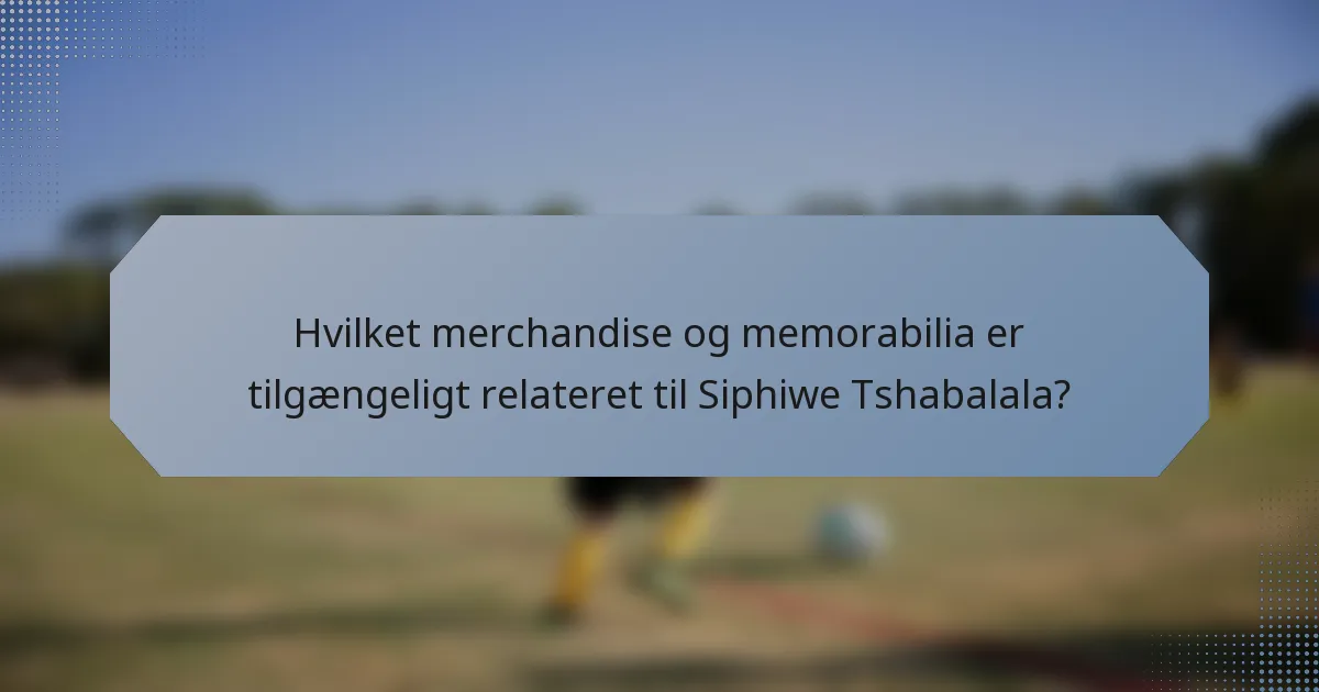 Hvilket merchandise og memorabilia er tilgængeligt relateret til Siphiwe Tshabalala?